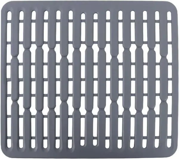 Oppvaskkummatte Grå, Kum Protector, 32 x 28.5 cm, Rektangulær, Anti-ripe, Kjøkkentilbehør, Silikon