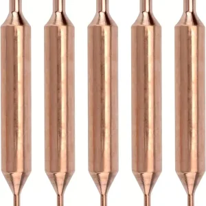 5 stk. Kobber Kjøleskapsfiltre Kjøletilbehør 16mm x 126mm Kjøleskapsfilter med 4mm og 6mm Innvendig Diameter Hull