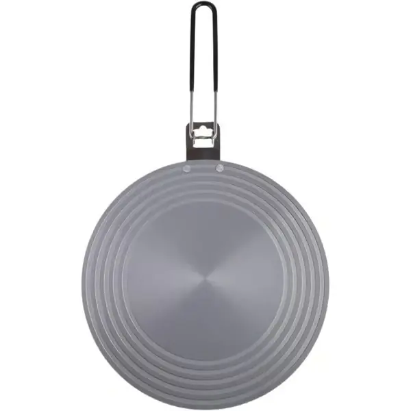 Adapterplate for induksjonstopp i glass med sammenleggbart håndtak, 28 cm diameter, 3 mm tykk