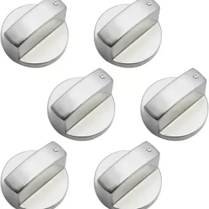 6 deler universal i metall Gasspisknopp 6mm Universal Spisknopp for gasspis Spis Ugnshäll