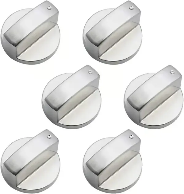 6 deler universal i metall Gasspisknopp 6mm Universal Spisknopp for gasspis Spis Ugnshäll