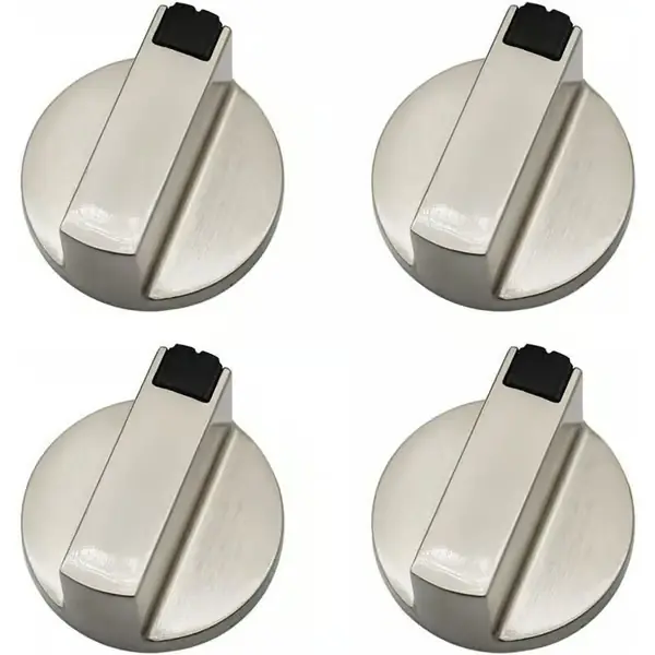 Gasskomfyrknott - Pakke med 4 Universal 6mm Metall Ovns- og Komfyrkontrollknotter