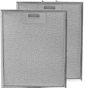 Metallfilter 300 mm x 250 mm for Rangemaster ventilatorhette erstatning 2 stk sølv