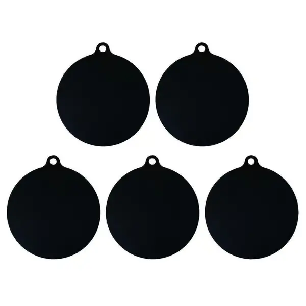 5-pakning med beskyttelsesmatter for induksjonskomfyr, sklisikre silikonmatter, ripebestandige og varmeisolerende matter, svart.