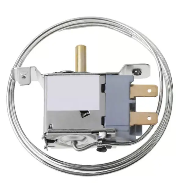 2-pins kjøleskapstermostat husholdnings metalltemperaturkontroller Silver Gold