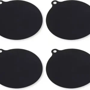 Induksjonsbeskyttelse - Gryteunderlag - Sett med 4 - 22 cm - Tåler opptil 240 ºC - Silikon - Svart