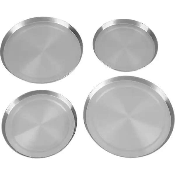 4 stk/sett Komfyrbrennerdeksler 17 cm 21 cm Diameter Rustfritt Stål Kjøkken Koketopp Brennerbeskytter Komfyrdeksel for Hjemmekjøkken