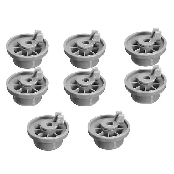 8 stk. oppvaskmaskinhjul for Bosch Siemens Neff 165314 oppvaskmaskinstativhjul reservedeler Gray