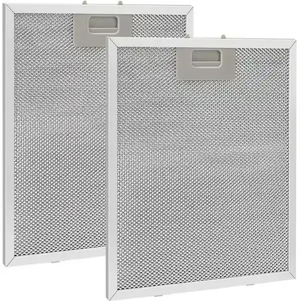 Metallfettfilter til kjøkkenhette 260x320x9 mm - 2 stk - Aluminiumramme - Universal