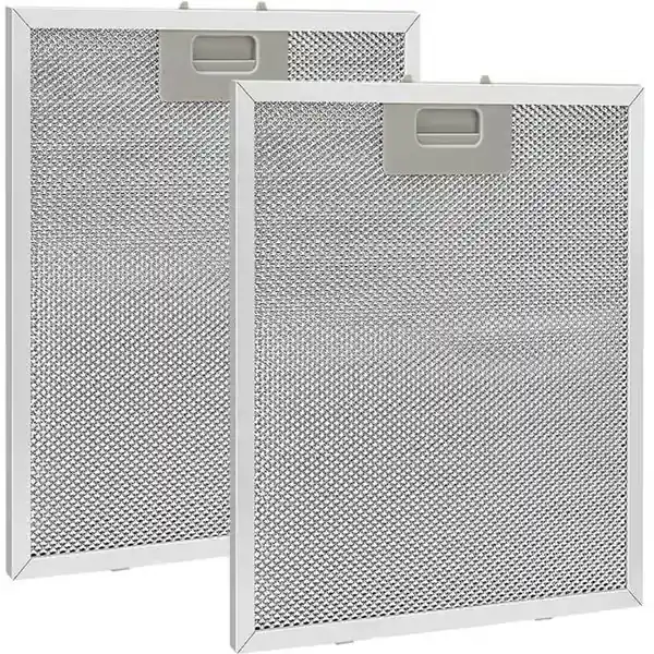 2-delt metallfettfilter for kjøkkenvifter, 320x260mm, tilbehør til nettfilter