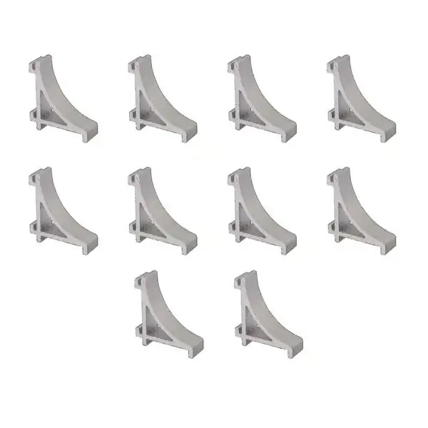 10 Stykker 2.3cm Aluminium Legering Sølv Kjøleskap Hylle Støtte Kroker - B (FMY)