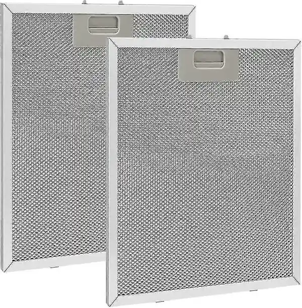 2 stk. Metall Fettfilter 320x260mm, Aluminium, Anti-Fett, Vaskbart, Mesh, Tilbehør til Kjøkkenvifter - Sølv (FMY)