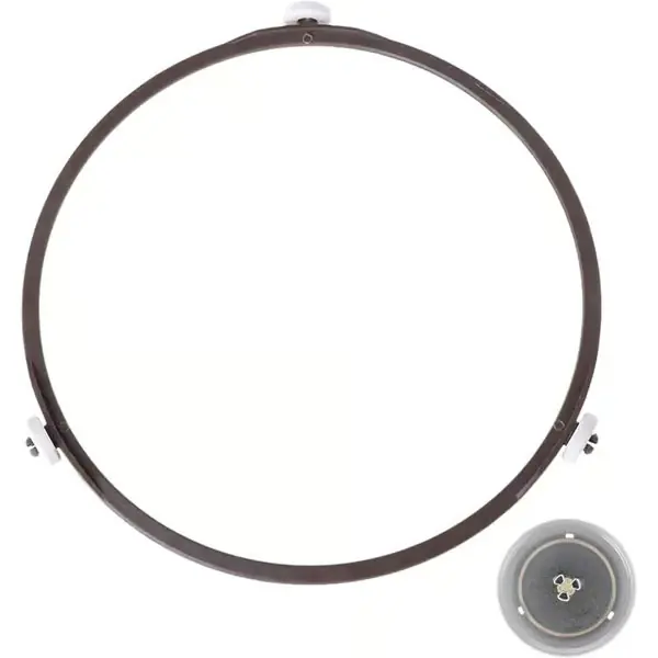 Universell platespillerholder 22 cm, mikrobølgeovn roterende ring av platespiller for universell glassholder 22 cm diameter (brun)