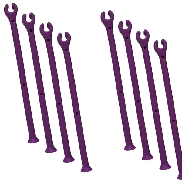 Oppvaskmaskin glassholder sett - silikon vinglass oppvaskmaskin h-XF29- Violett / 8 Stk