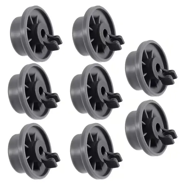 8 stk. oppvaskmaskinhjul, slitesterk 165314 oppvaskmaskin-underkurvhjul, erstatning kompatibel med Whirlpool og-B13 gray