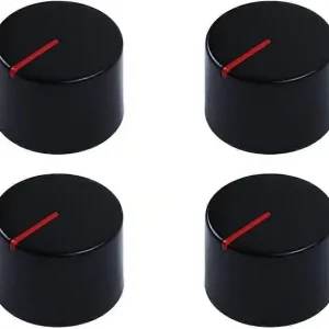 4 stk. komfyrknotter, universelle kontrollknotter, Ø 6 mm komfyrknotter, gasskomfyrknotter, for nesten alle komfyrer, kokeplater, stekeovner, gasso...