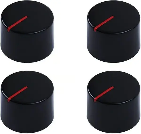 4 stk. komfyrknotter, universelle kontrollknotter, Ø 6 mm komfyrknotter, gasskomfyrknotter, for nesten alle komfyrer, kokeplater, stekeovner, gasso...