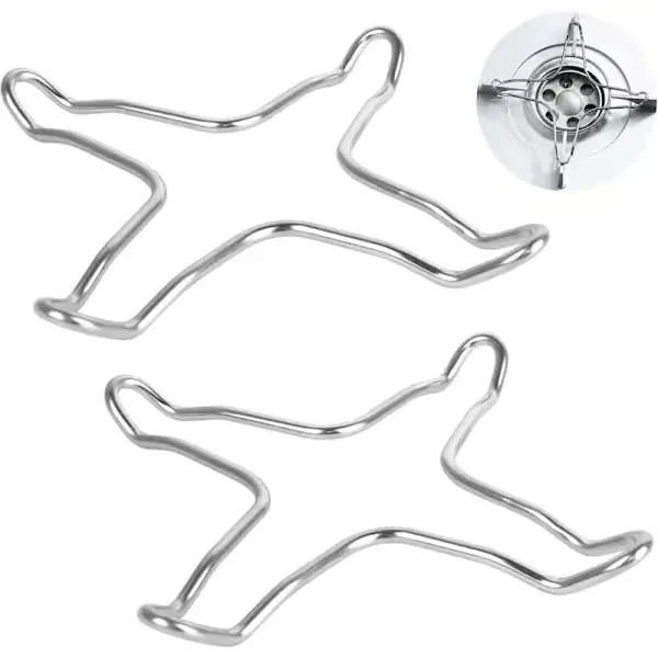Pakke Reduserer for gasskomfyr i rustfritt stål for gasskomfyr, kokeplate, platetopp, underlag, wokholder, gassgryte