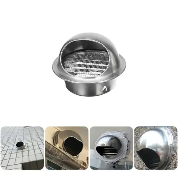 100/150 mm ventilasjonsutløp rustfritt stål luftgitterdeksel