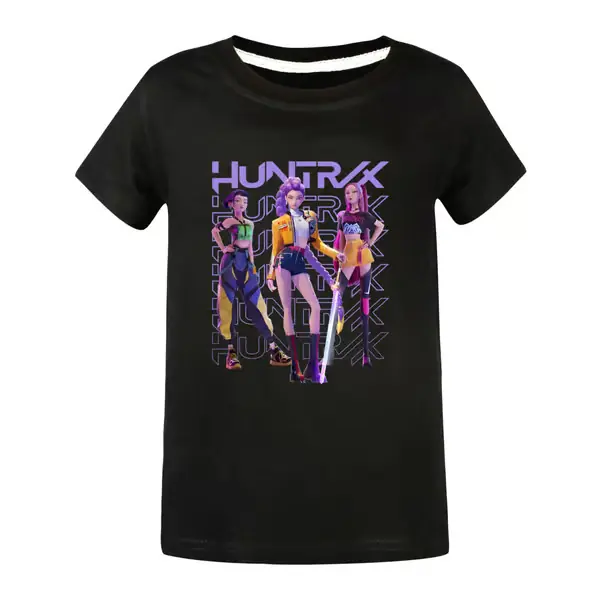 K-Pop Demon Hunters Barn/Kids Huntr/X Pose T-skjorte 9-11 År Svart Black 9-11 Years