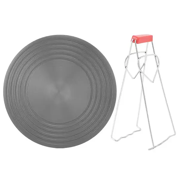 0,6 cm Varmespreder Varmeledningsplate Non-Stick Fortykket Flammebeskytter Simreplate for Kjøkken Gasskomfyr 28cm