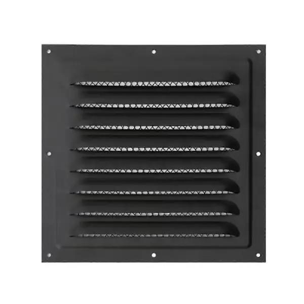 Metall Ventil Deksel Intensivt Rutenett Luftventil Gitter for Tak Kjøkken Sidevegg 15cmx15cm Hvit Black 20cmx20cm