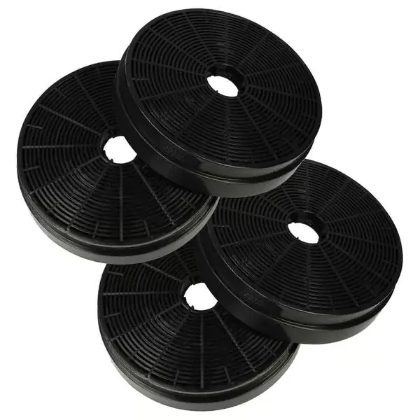 4x Aktivt kullfilter for Klarstein Alina, Alina 90, Aurica 60, Aurica 90, Aurora, Balzac, Aurica Kjøkkenvifte - 17,5 cm