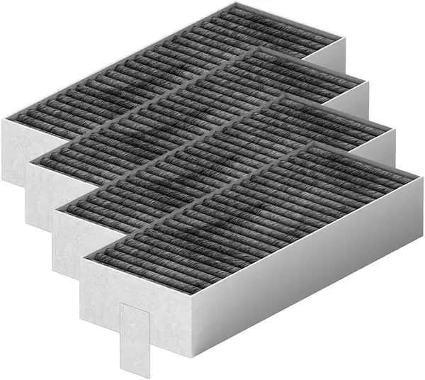 4 stk. aktivert kullfilter for kjøkkenvifte Siemens Hz9vrcr0 17004796 / Bosch Hez9vrcr0 17004805 / Neff Z821vr0 17004806, Gaggenau CA282111