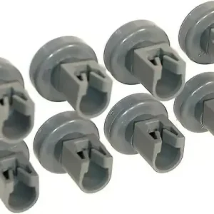 25 mm hjul til øvre oppvaskmaskinkurv - 8-pakning, kompatible med Privileg, Faure, AEG, Zanussi, Electrolux