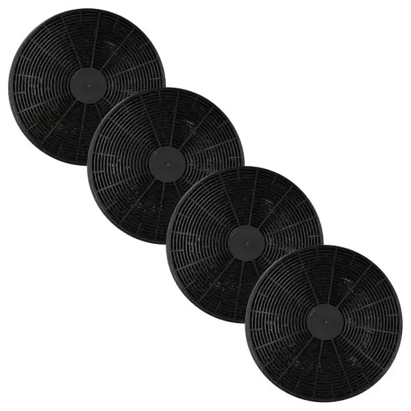 Erstatningsfilter med aktivt kull for Klarstein kjøkkenvifter Modeller 10027530 CGCH2 10027711 10030983 K10001 - 17,5 cm-FF-