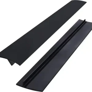 Gap Cover 53 cm Silikon Kjøkken Gap Fyllstoff Komfyrbeskytter for Komfyr Benkeplate Ovn 2 Stykker Svart