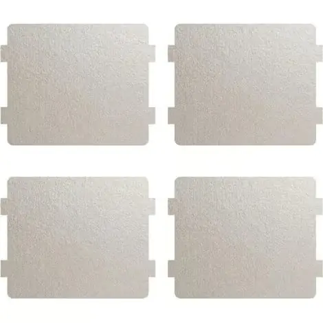Erstatnings-mikaplater for mikrobølgeovner, 4 enheter, dimensjoner 10x11 cm, slitesterkt og trygt materiale -