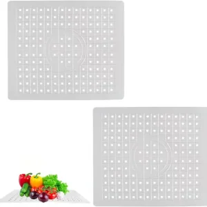 Kjøkkenvaskmatte Gummivaskmatte 31,4 x 26,2 cm Kjøkkenvaskbeskytter Kjøkkenvaskbeskyttelsesmatte Vaskbunnmatte