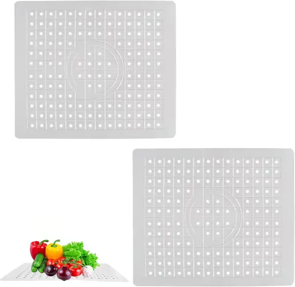 Kjøkkenvaskmatte Gummivaskmatte 31,4 x 26,2 cm Kjøkkenvaskbeskytter Kjøkkenvaskbeskyttelsesmatte Vaskbunnmatte