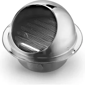 Ventilasjonsrist i rustfritt stål for vegguttak (150 mm)