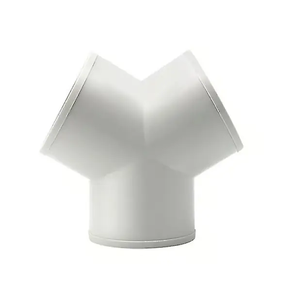 Fantronix 150 mm sirkulær lik ventilasjon Y-stykke splitter for runde ventilasjonskanaler - 6 tommer hvit PVC-rør fleksibel slangekobling