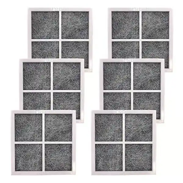 6 stk. erstatningsluftfilter kompatibelt med LG LT120F Elite 469918 kjøleskap Adq73214402, Adq73214404