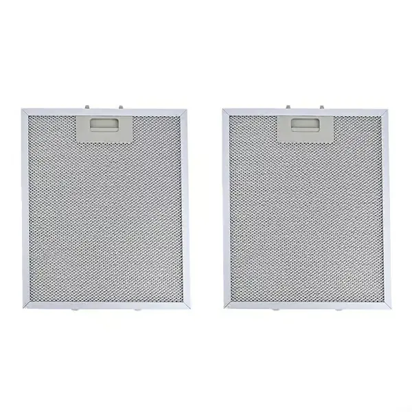 2 x filter, 2 x fettfilter i aluminiumnett, ventilatorfilter, erstatning, 300 x 250 mm