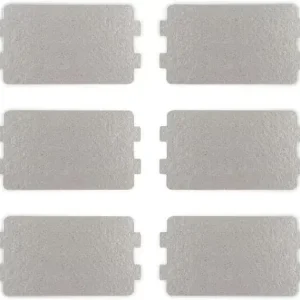 6 stk Glimmerplate Mikrobølgeovn Bølgelederskjold Glimmerplater 6,4×11,7cm Mikrobølgeovn Glimmerplate Ark Erstatningsreparasjons Tilbehør