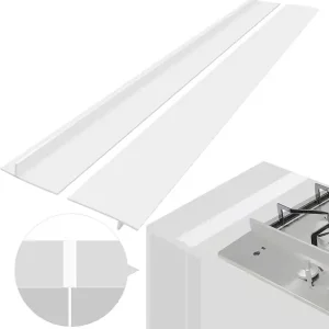 Spislist holder rent mellom komfyr og skap 61.5 cm 2-pakning Hvit