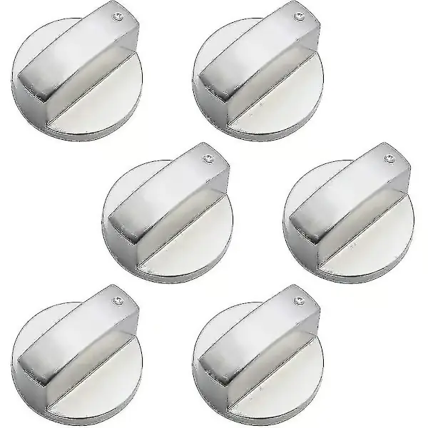 [PL】6 Stykker Universelle Metall Kontrollknapper Gasskomfyr Knapper 6mm Universelle Kontrollknapper Komfyr Knapper For Gasskomfyr Komfyr Ovn Koketo...