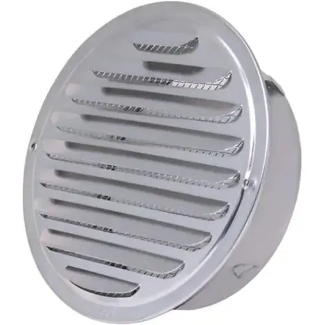 Ventilasjonshette i rustfritt stål, fortykket veggmontert kjøkkenhette, baderoms- og kjøkkenventiler, vifte og luftventiler (100 mm)