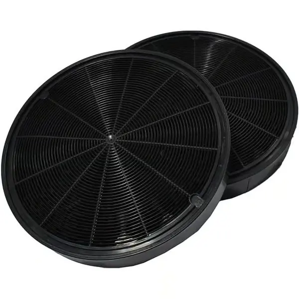 Pakke med 2 kullfiltre - Diameter 19,6 cm - Kompatibel med kjøkkenhetter - Luktfiltrering