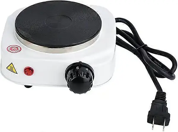 Mini Komfyr, Elektrisk Enkelt Bluss, Kompakt og Bærbar, Justerbar Temperatur Kokeplate, 500W Multifunksjonell Varmeovn