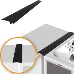 Komfyrlist - holder rent mellom komfyr og skap 61,5 cm Svart 1-pakning