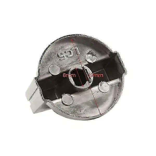 8 stk. Metall 8 mm Universal Gassknapper Adaptere Ovnsbryter Matlagingskontroll Lås Gass Stopp Sølv (LGL)