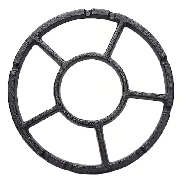 Gasskomfyr Gryteholder Ring Jernstøtte Understell for Små Gryter Vannkokere og Kaffetraktere Svart 17,8 cm Black
