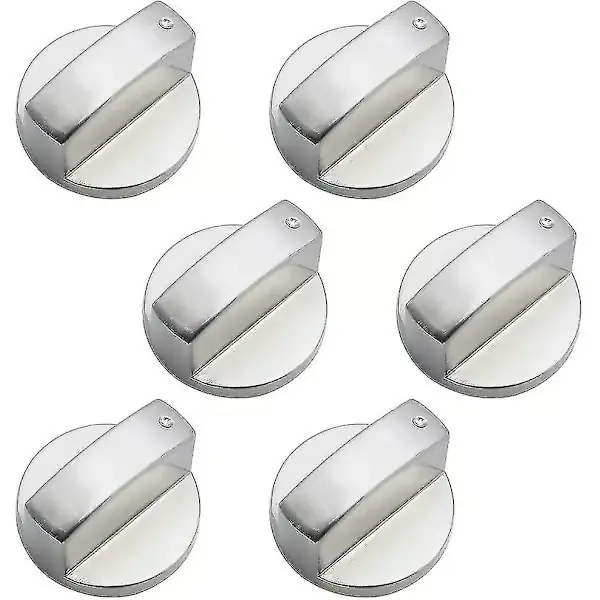 /EA/6 stk. universelle metallkontrollknapper for gasskomfyr 6 mm universelle kontrollknapper komfyrknott for gasskomfyr komfyr ovn koketopp