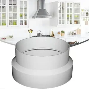 ABS ventilasjonsrør reduserende adapter 100-118mm, fortykket kanalvifte kobling for tørketrommel, kjøkkenhette, baderomsventilasjon, hvit