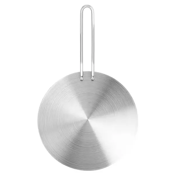Varmelederplate i rustfritt stål for induksjon, 20 cm, adapteromformer for gass- og elektrisk komfyr